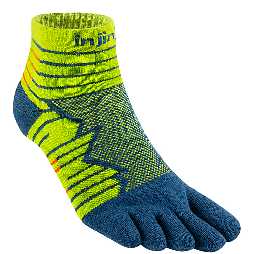 Injinji Ultra Run Mini-Crew Zehensocken | Moss Green | Mitteldick