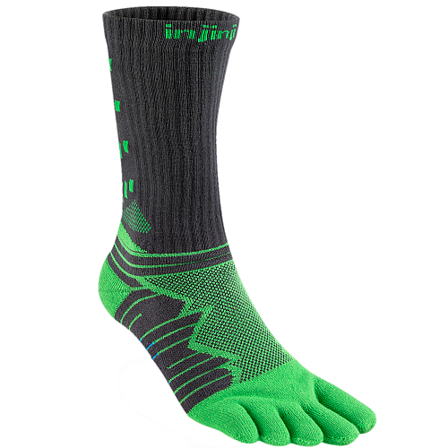 Injinji Ultra Run Crew Zehensocken | Emerald Green | Mitteldick