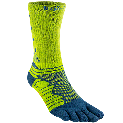 Injinji Ultra Run Crew Zehensocken | Moss Green | Mitteldick