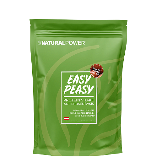 Natural Power Easy Peasy Erbsenprotein | 1000 g Beutel | Schoko-Haselnuss (Choco-Hazelnut)