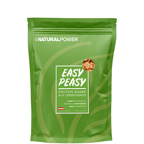 Natural Power Easy Peasy Erbsenprotein | 1000 g Beutel | Vanille-Walnuss (Vanilla-Walnut)