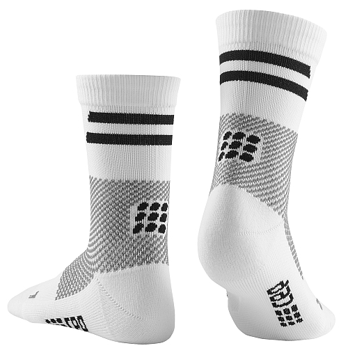 CEP Training Mid Cut Compression Socks Unisex | White