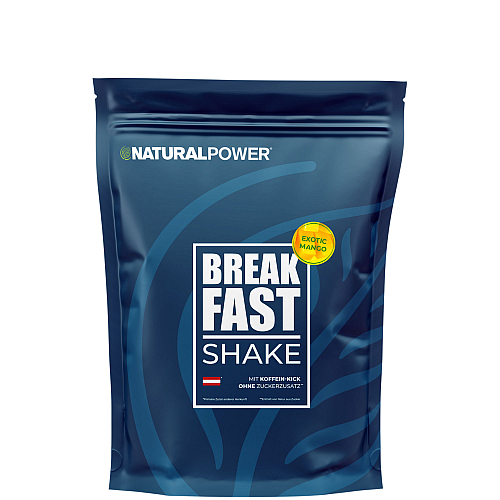 Natural Power Breakfast Shake | 800 g | Mango + Koffein