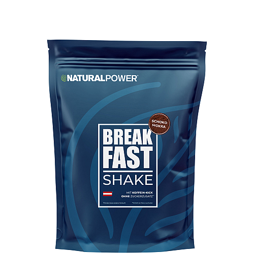 Natural Power Breakfast Shake | 800 g | Schoko Mokka + Koffein