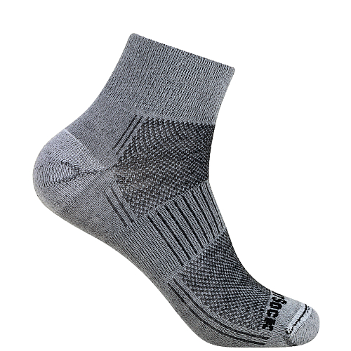 WRIGHTSOCK Coolmesh II MERINO Quarter | Grey Smoke | Mitteldick