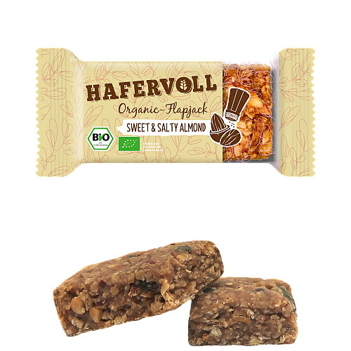 Hafervoll Organic Flapjack Sweet & Salty Almond (60 g)