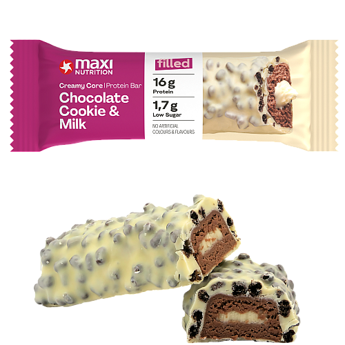 MAXI NUTRITION Creamy Core Protein Bar | Schoko-Keks & Milch (Chocolate Cookie & Milk)