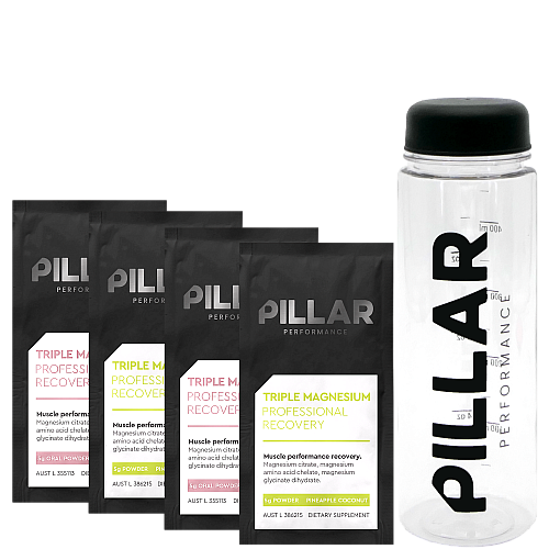 Pillar Performance Triple Magnesium Pulver Testpaket | Mit Micro Shaker