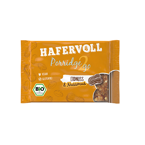 HAFERVOLL Porridge2Go 55 g Erdnuss