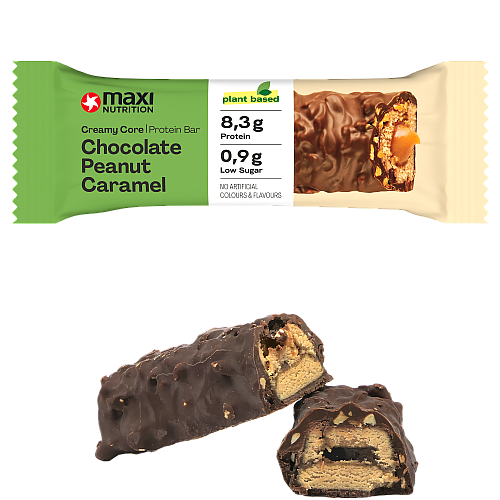 MAXI NUTRITION Vegan Creamy Core Protein Bar | Schoko-Erdnuss-Karamell