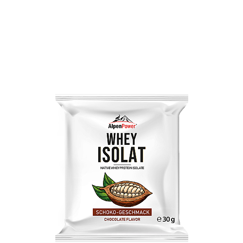 AlpenPower Native Whey Isolat Protein Shake Schoko (30 g Beutel)