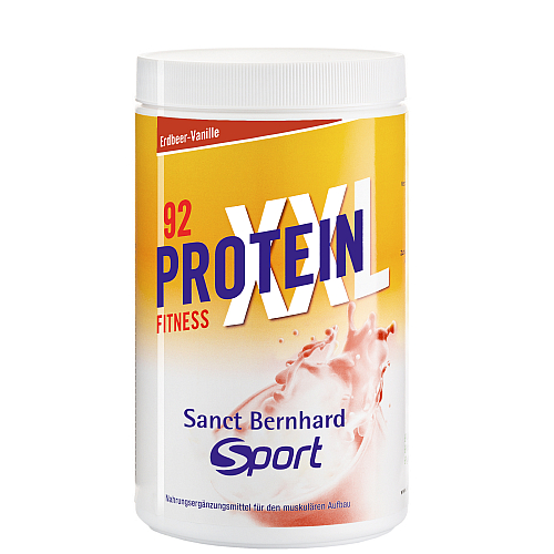 Sanct Bernhard Sport Proteindrink XXL 92 l Erdbeer-Vanille | MHD 29.07.26