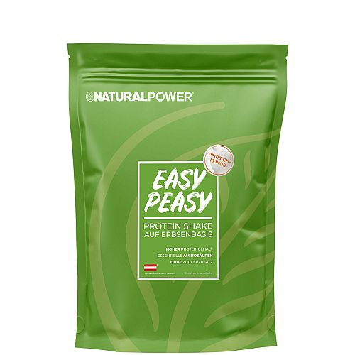 NATURAL POWER Easy Peasy Erbsenprotein | Pfirsich-Kokos | MHD 05.10.25