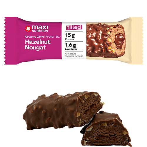 MAXI NUTRITION Creamy Core Protein Bar | Haselnuss-Nugat