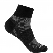 WRIGHTSOCK Eco Explore Quarter | Black | Mitteldick