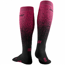 CEP Ski Merino Compression Socks Damen | Snowfall Black Purple