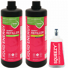 SQUEEZY Liquid Energy Gel | 2 x 1000 ml Nachfllflasche | Mit Gelflasche